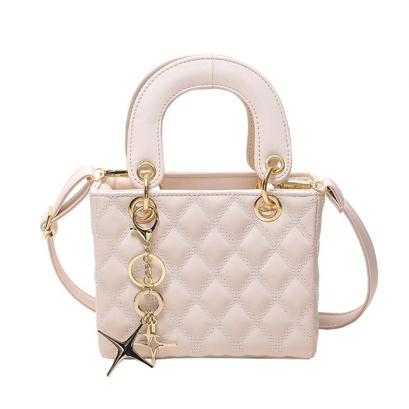 Women's Shoulder Bag Metal Star Small Lady Bag Girl's Purse Handbag
