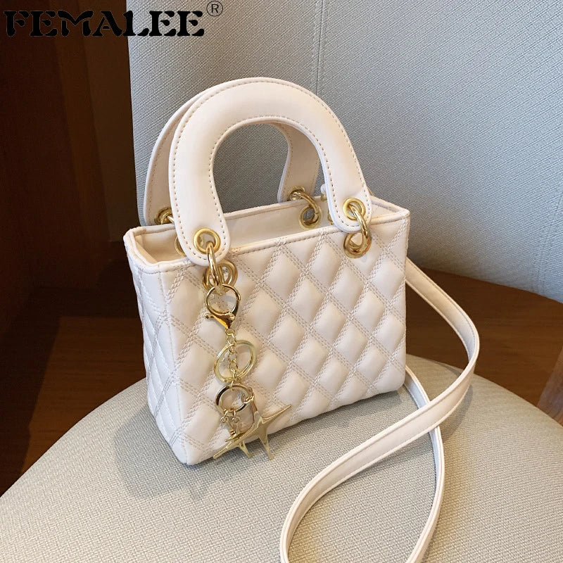 Women's Shoulder Bag Metal Star Small Lady Bag Girl's Purse Handbag