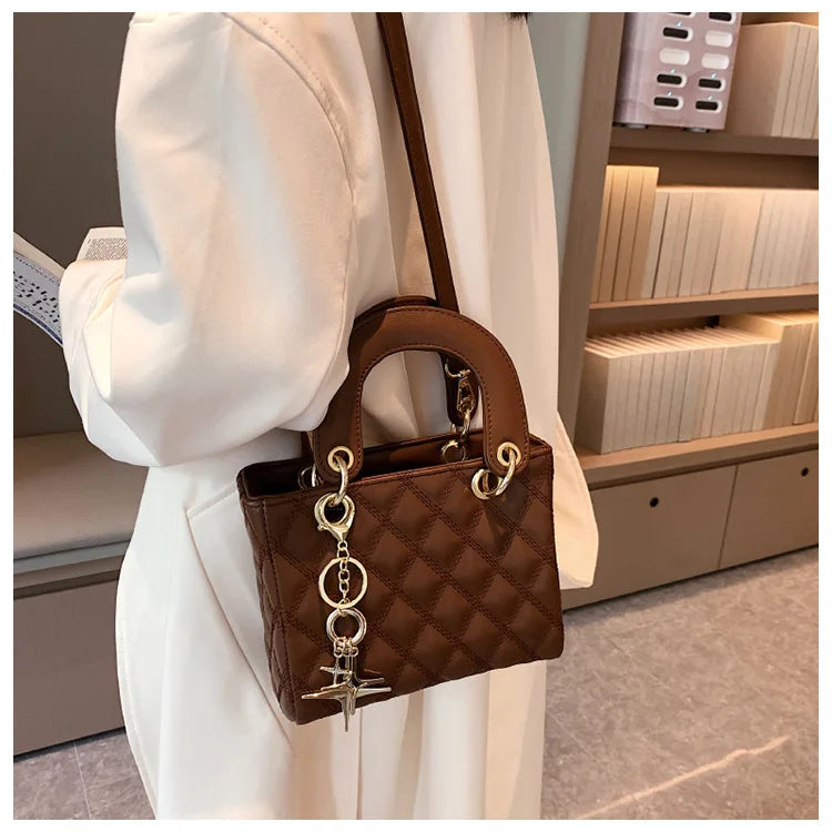Women's Shoulder Bag Metal Star Small Lady Bag Girl's Purse Handbag