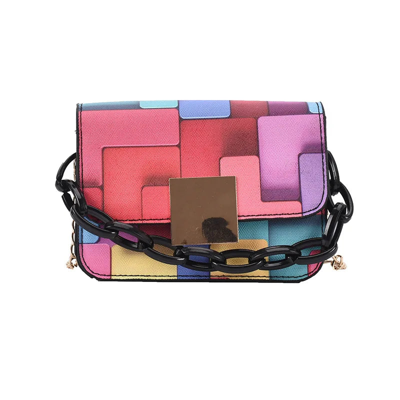 Hot Rainbow Bag Ins Female Handbag Shoulder Messenger Bag