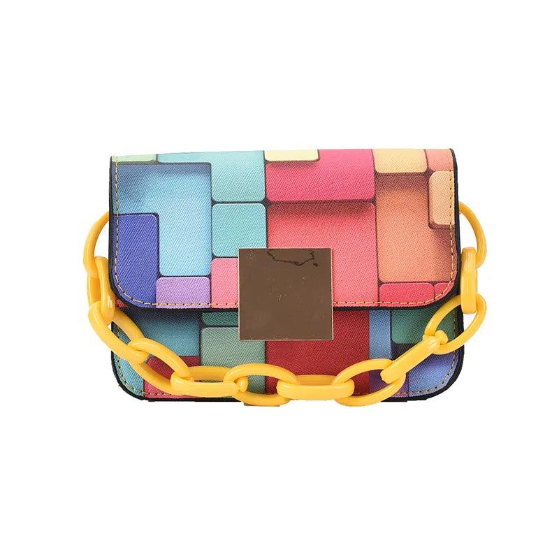 Hot Rainbow Bag Ins Female Handbag Shoulder Messenger Bag