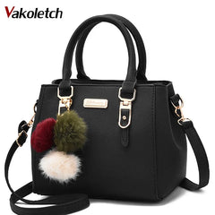 Women's Sequined Crossbody Shoulder Bag with Hairball Ornaments