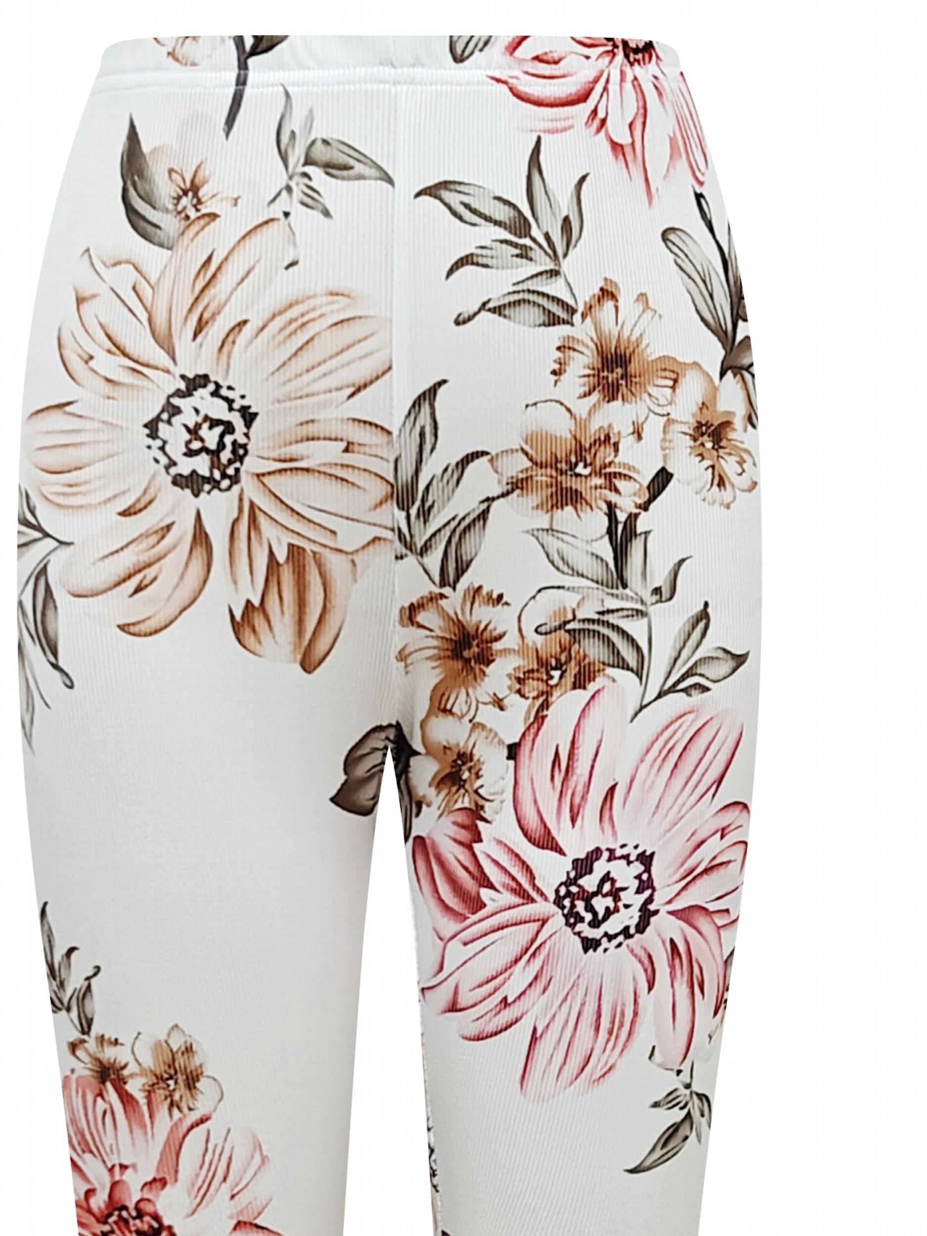 Floral Pattern Yoga Pants High Stretch Leggings