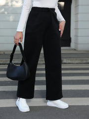  Sporty Pants Women's Plus Wide Leg Trousers