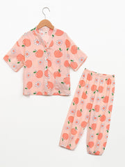 Girl's 2pcs Short Sleeve Pajama Set Multiple Colors