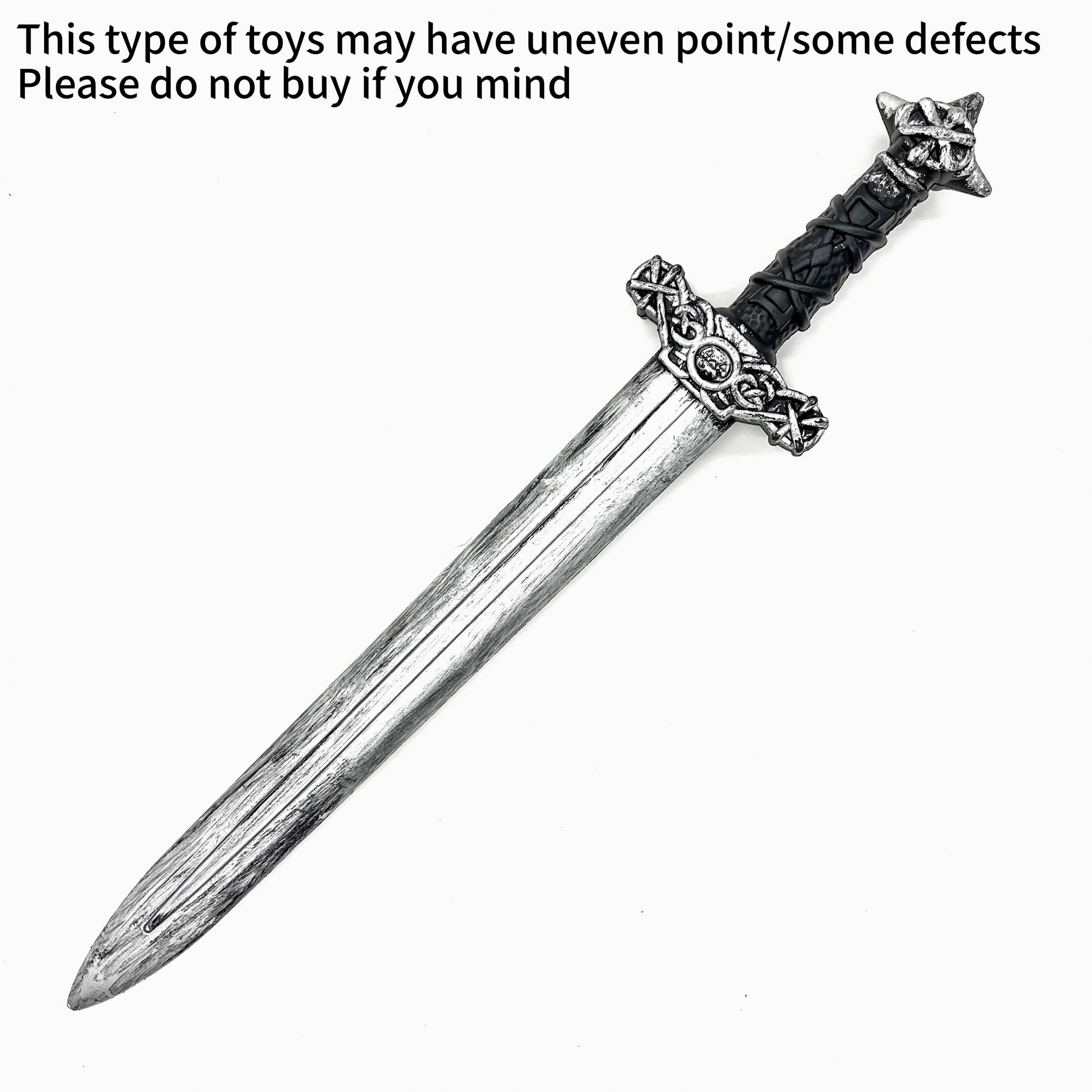 Plastic Sword with Intricate Crossguard for Cosplay Halloween Parties