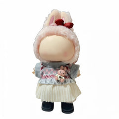 Gray Bunny Dress for 7 Inch Dolls