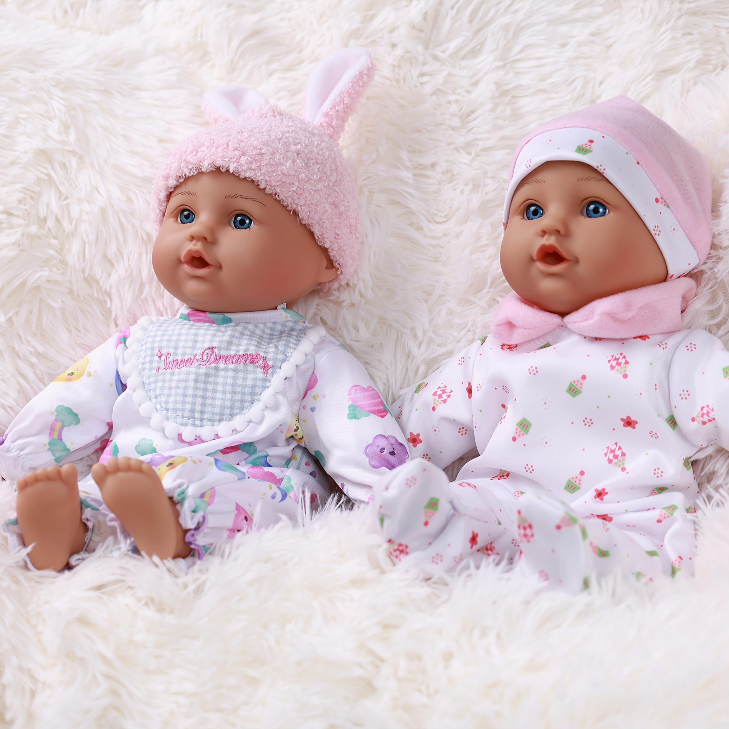 2pcs High 13Inch Reborn Doll Twins with 2 Real Life Dolls