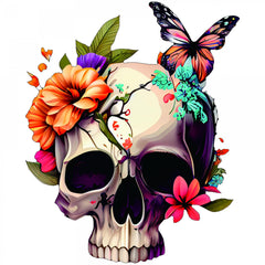 Skull Style Iron On Heat Transfer Film Patch For Men