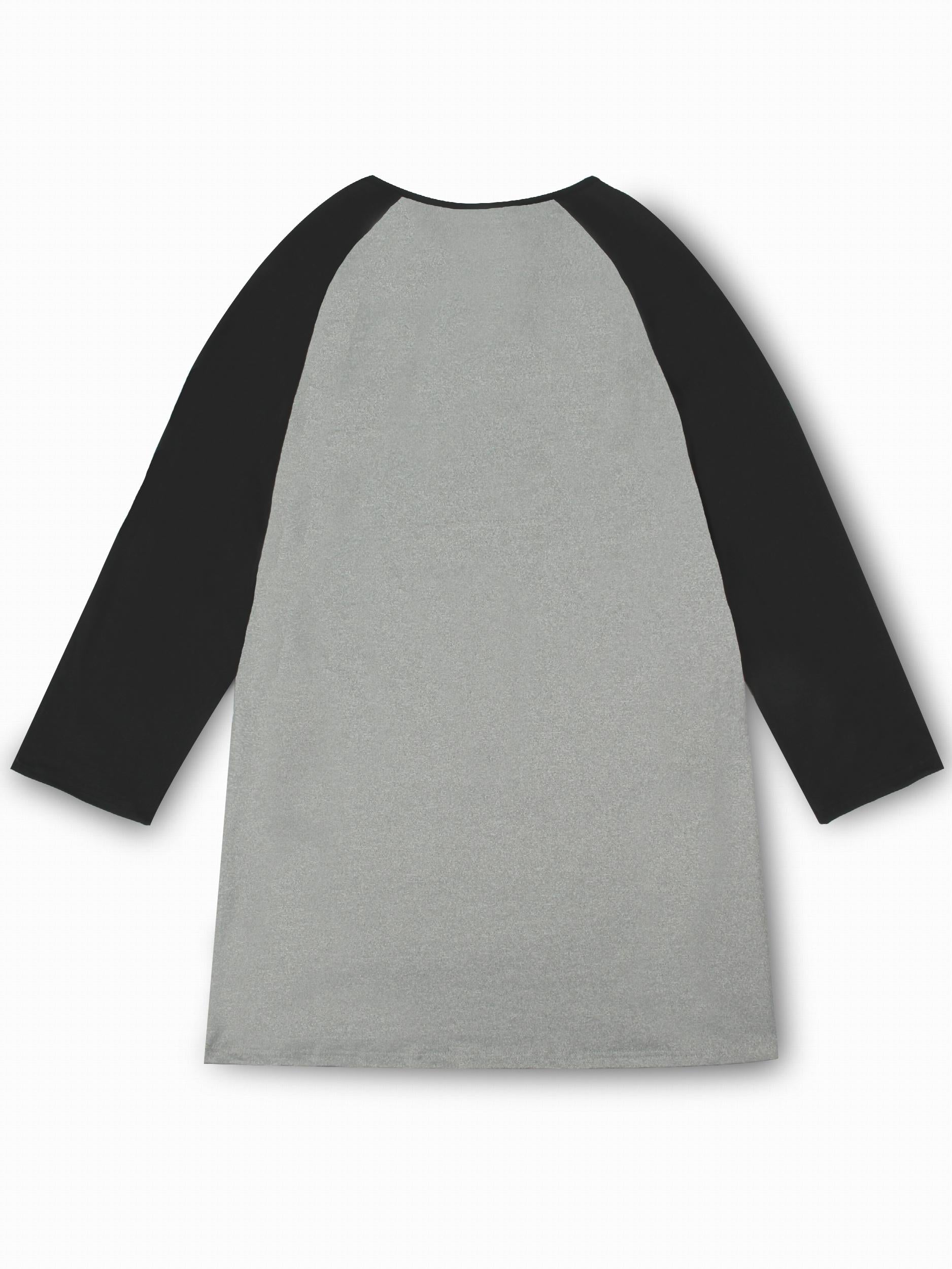  Nightdress Elephant & Mouse Print Raglan Sleeve Tee Sleep Dress