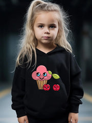2pcs Girls Activewear Sets Sweet Cherries Pattern Breathable Sports Outfits