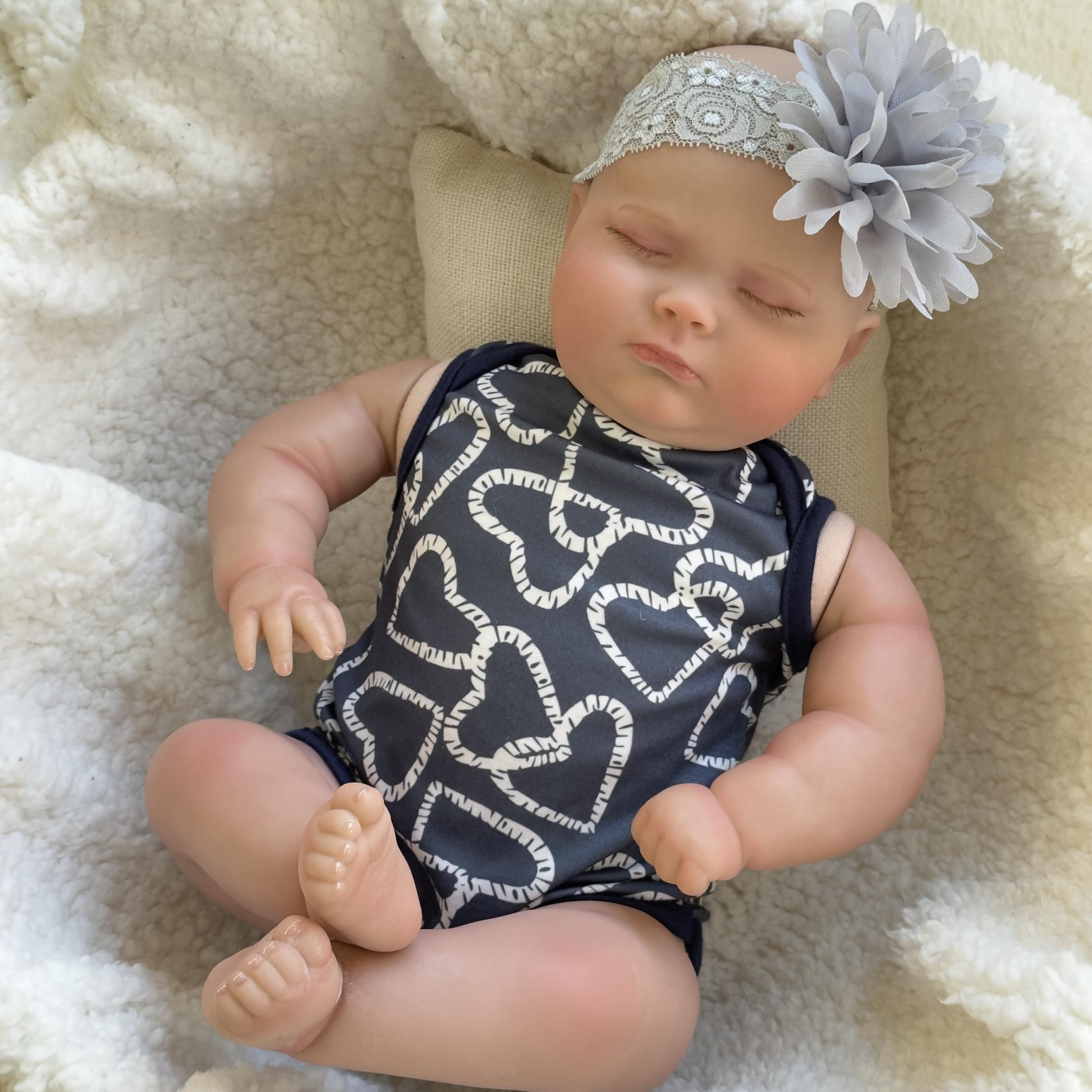 20 Inch Vinyl Reborn Doll Little Boy Doll Light Head Cloth Body