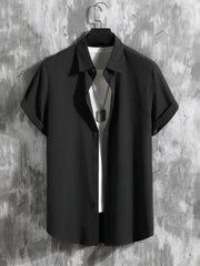 Men's Short Sleeve Formal Button Up Shirt