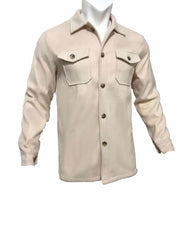 Stylish Retro Coat Jacket for Men Button Up Lapel Dual Pockets