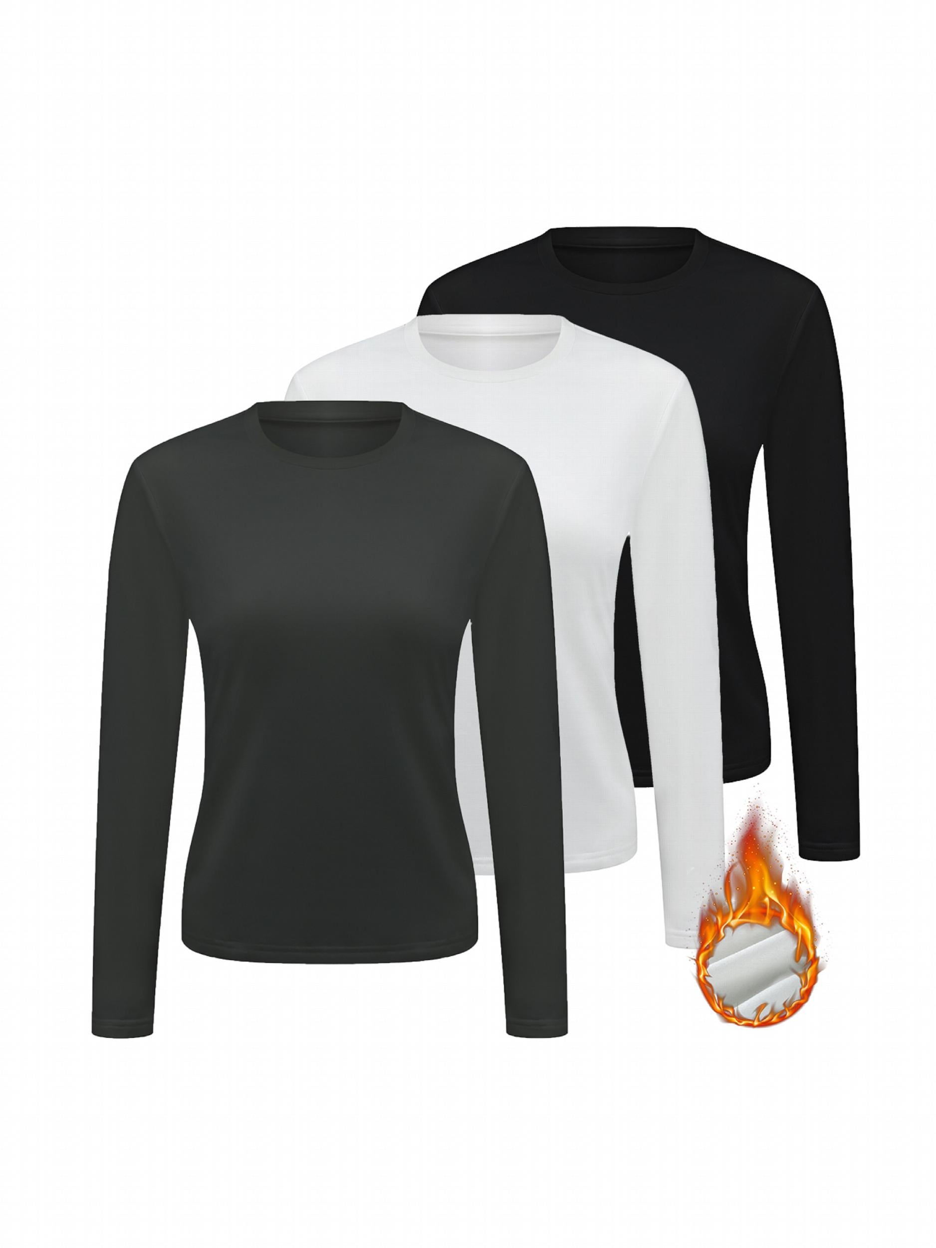 Women's Thermal Tops Long Sleeve Round Neck Base Layer