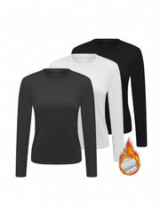 Women's Thermal Tops Long Sleeve Round Neck Base Layer
