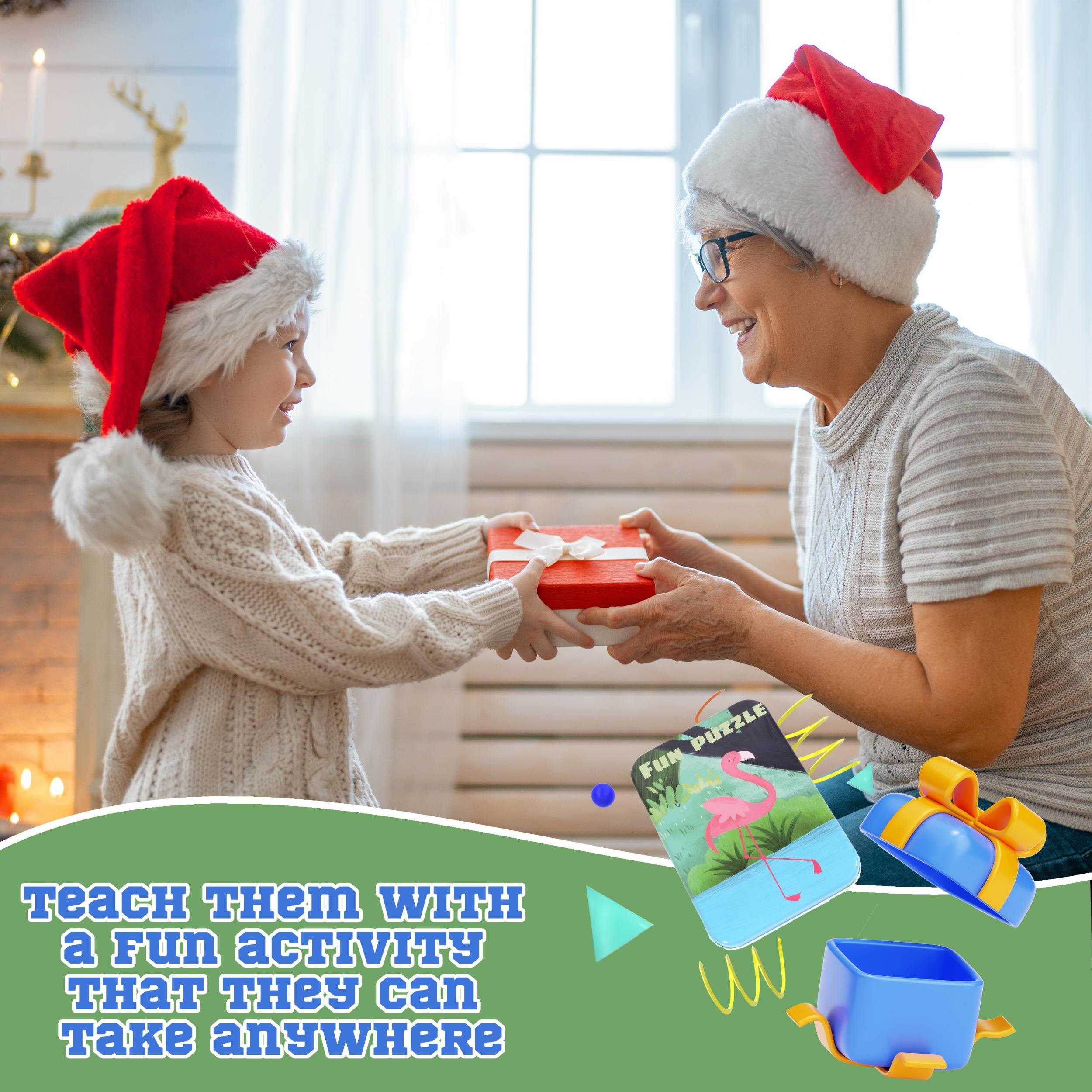 5 in 1 Animal Puzzle Set in Iron Storage Box