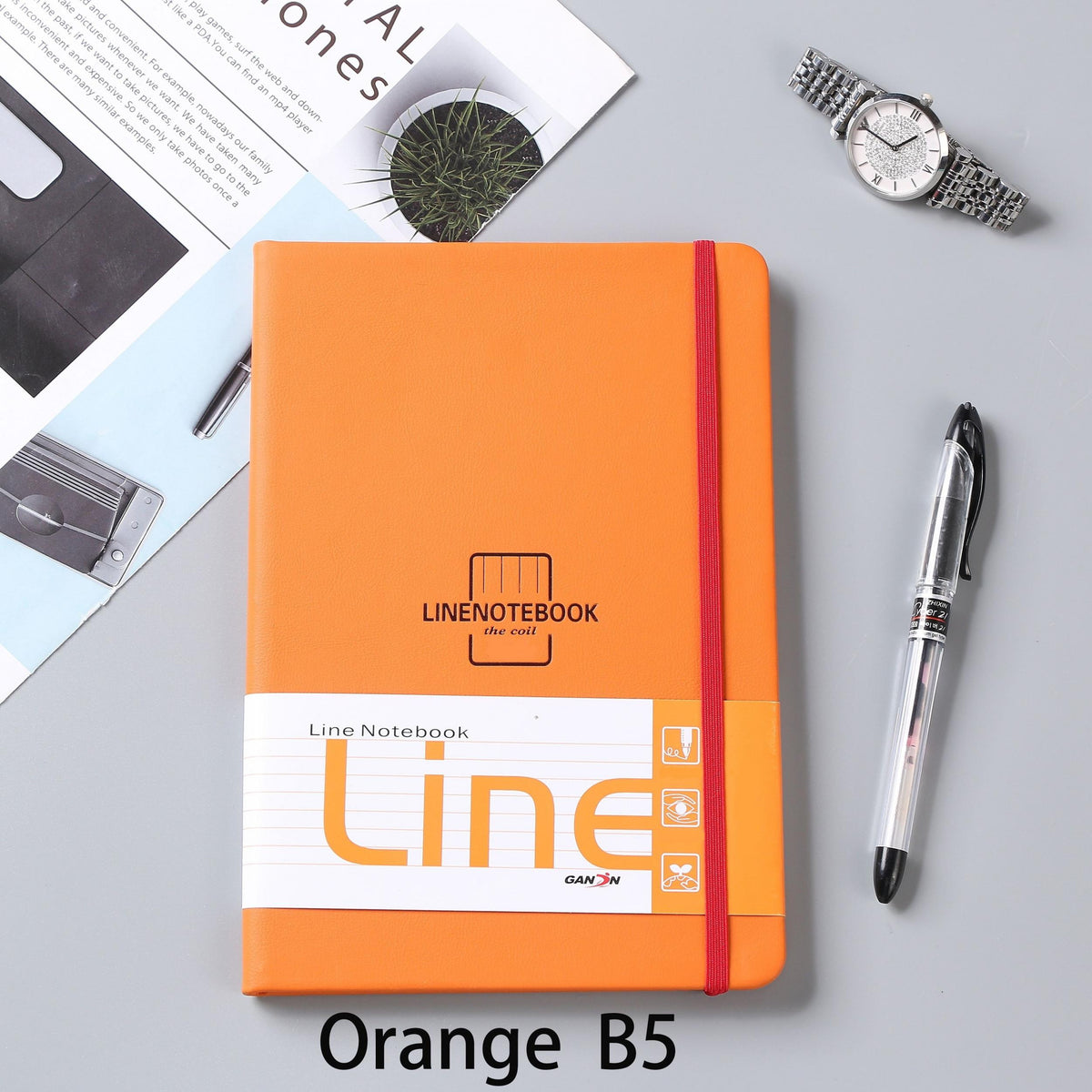 Stylish Strapped Notebook for Class Notes Journaling Business Meetings