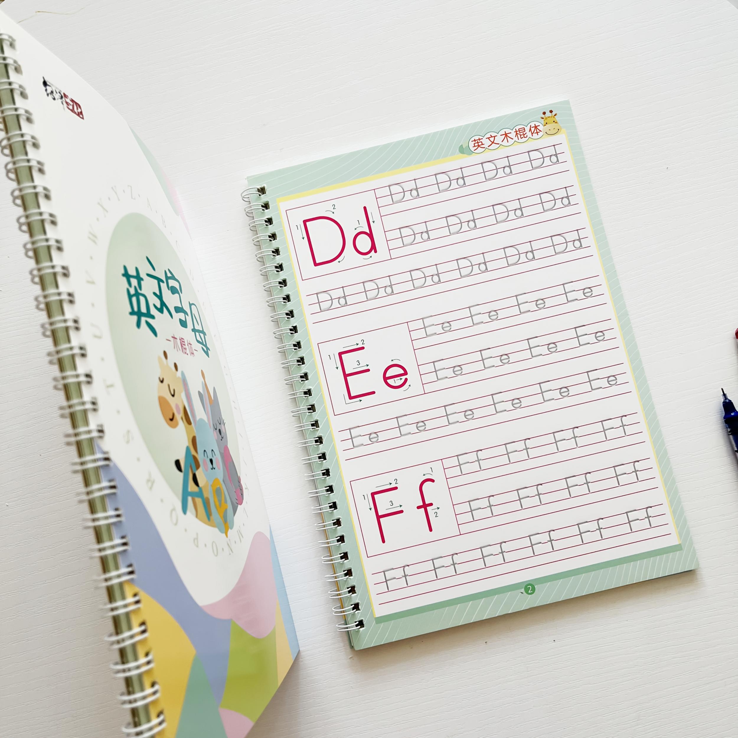Grooved Letter Tracing Book & Writing Tools Set