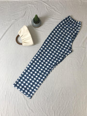  Plaid Print Elastic Waist Sleepwear Pants