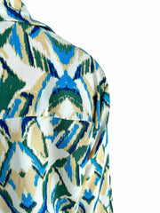  Allover Print Long Sleeve Button Up Shirt