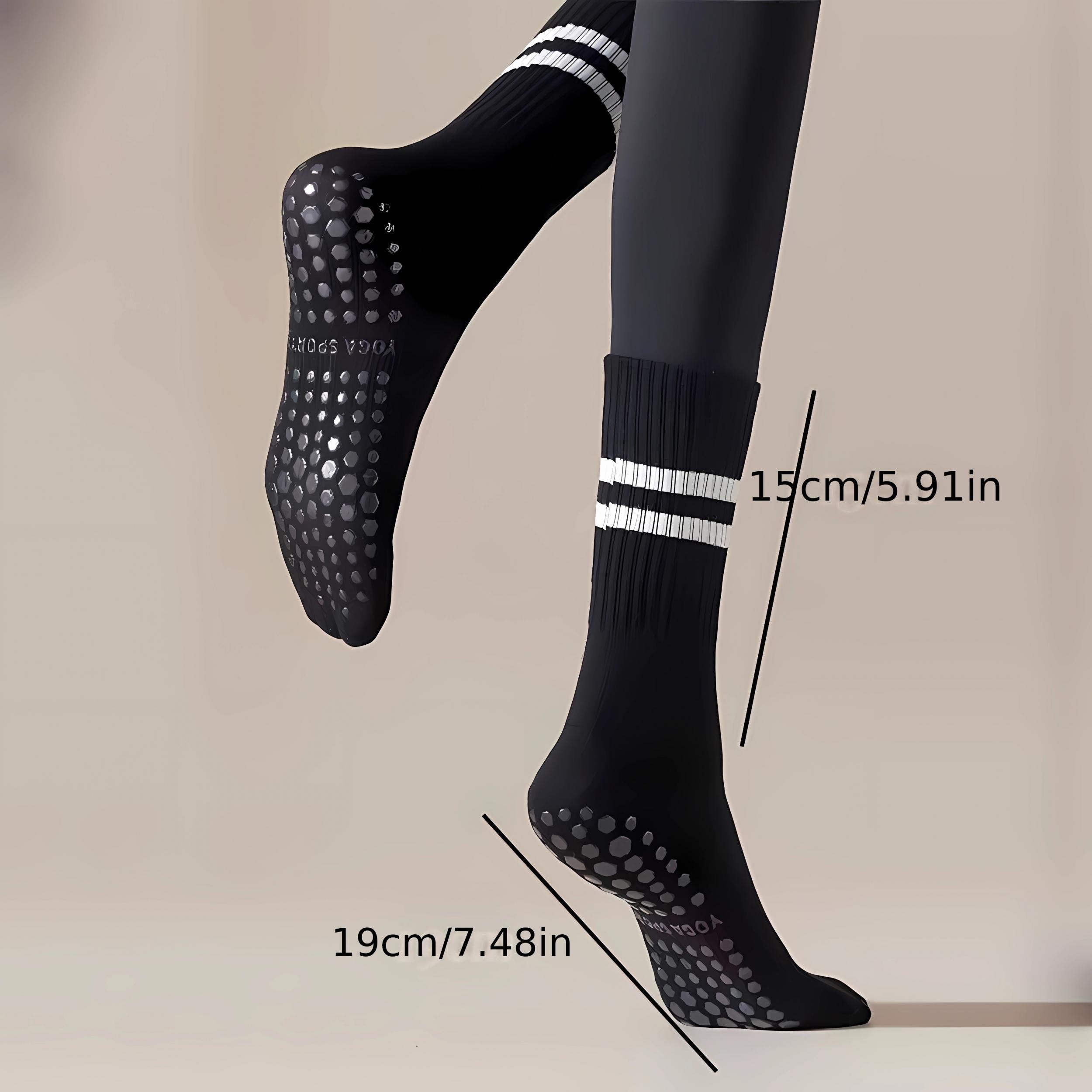 Non Slip Yoga Socks Medium Tube Indoor Dance Socks