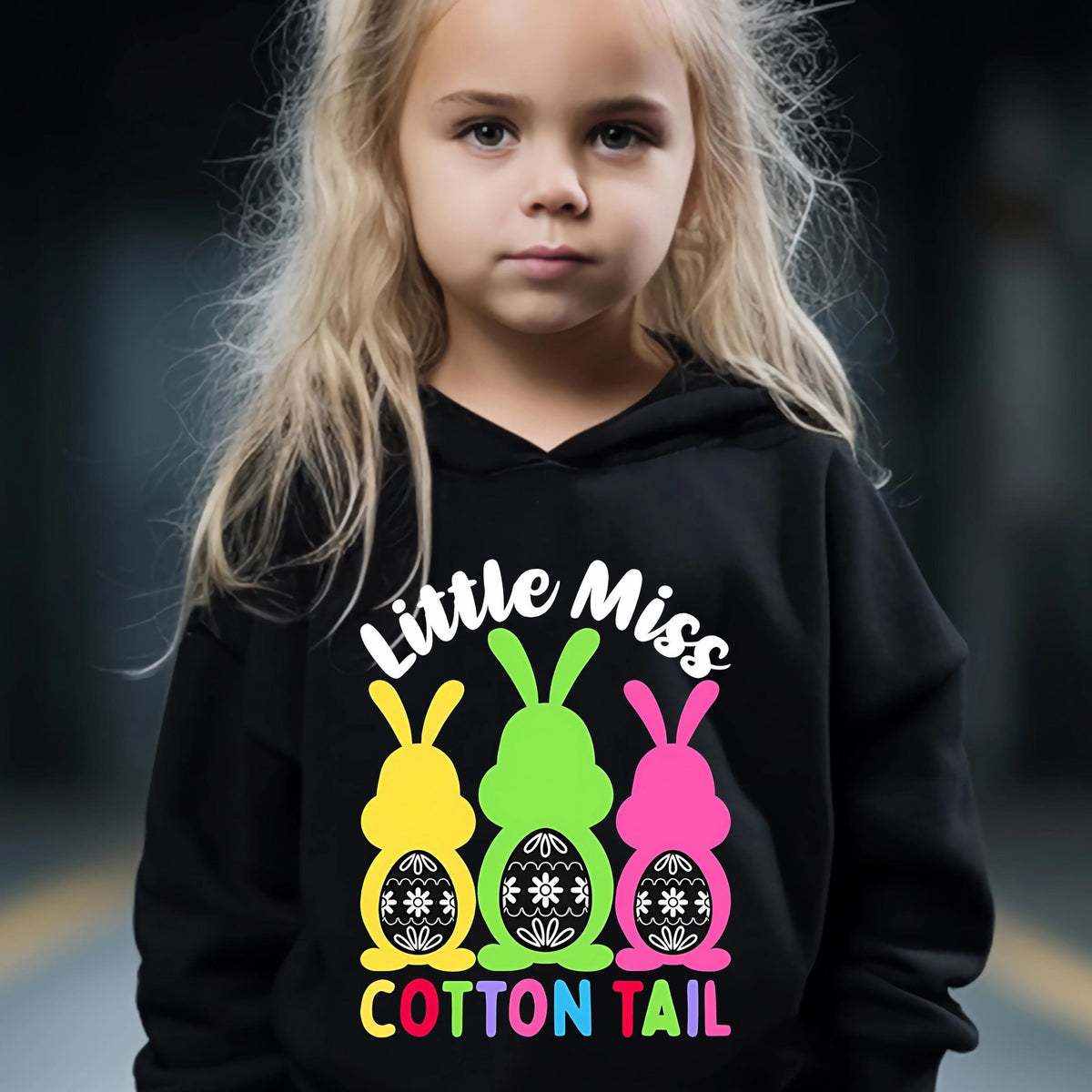 2pcs Bunny Hoodie Pants Set Girls Easter Spring Fall Sports Gift