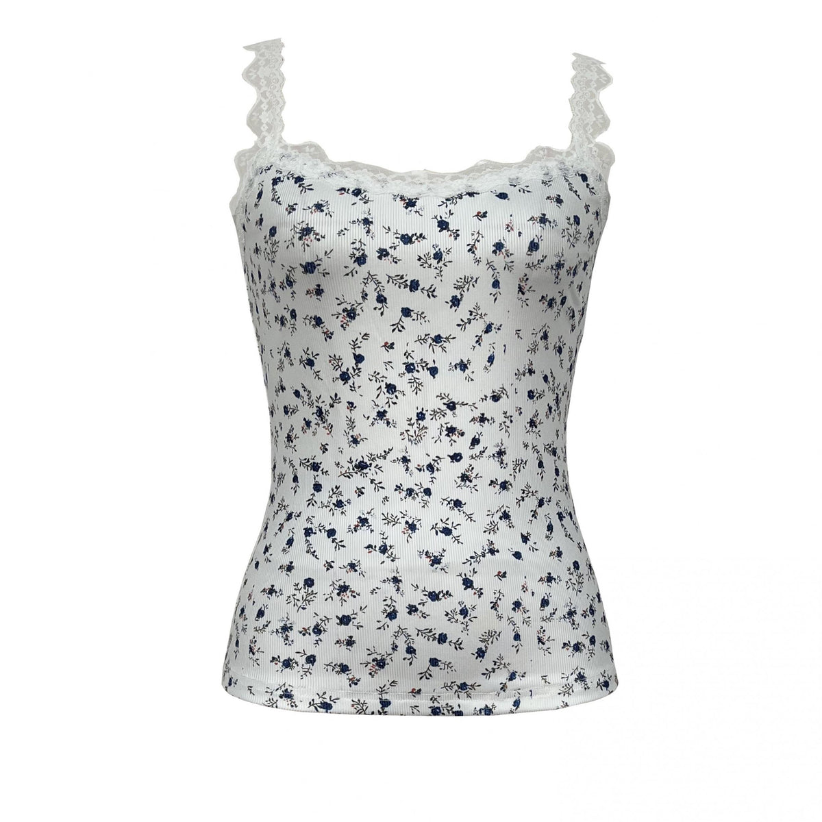 Floral Lace Strap Top Sexy Backless Cami for Women