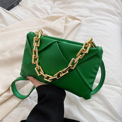 Women's PU Leather Crossbody Sling Bag Chain Shoulder Envelope Clutch