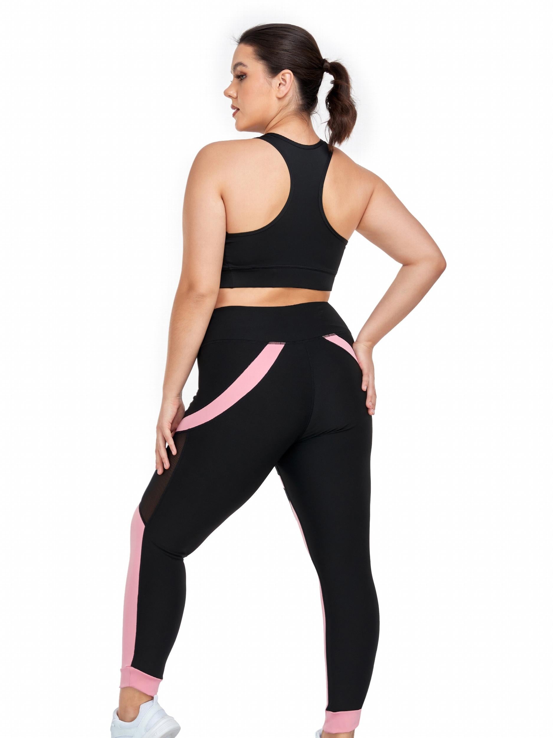  Colorblock Mesh High Rise Leggings