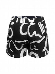  Graffiti Print Halter Neck Cami Top & Shorts Set