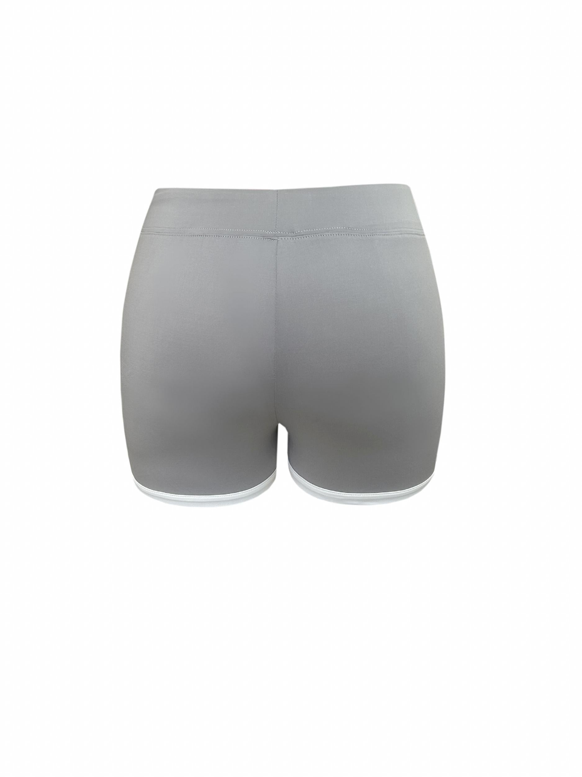  Drawstring Contrast Trim Stretch Shorts