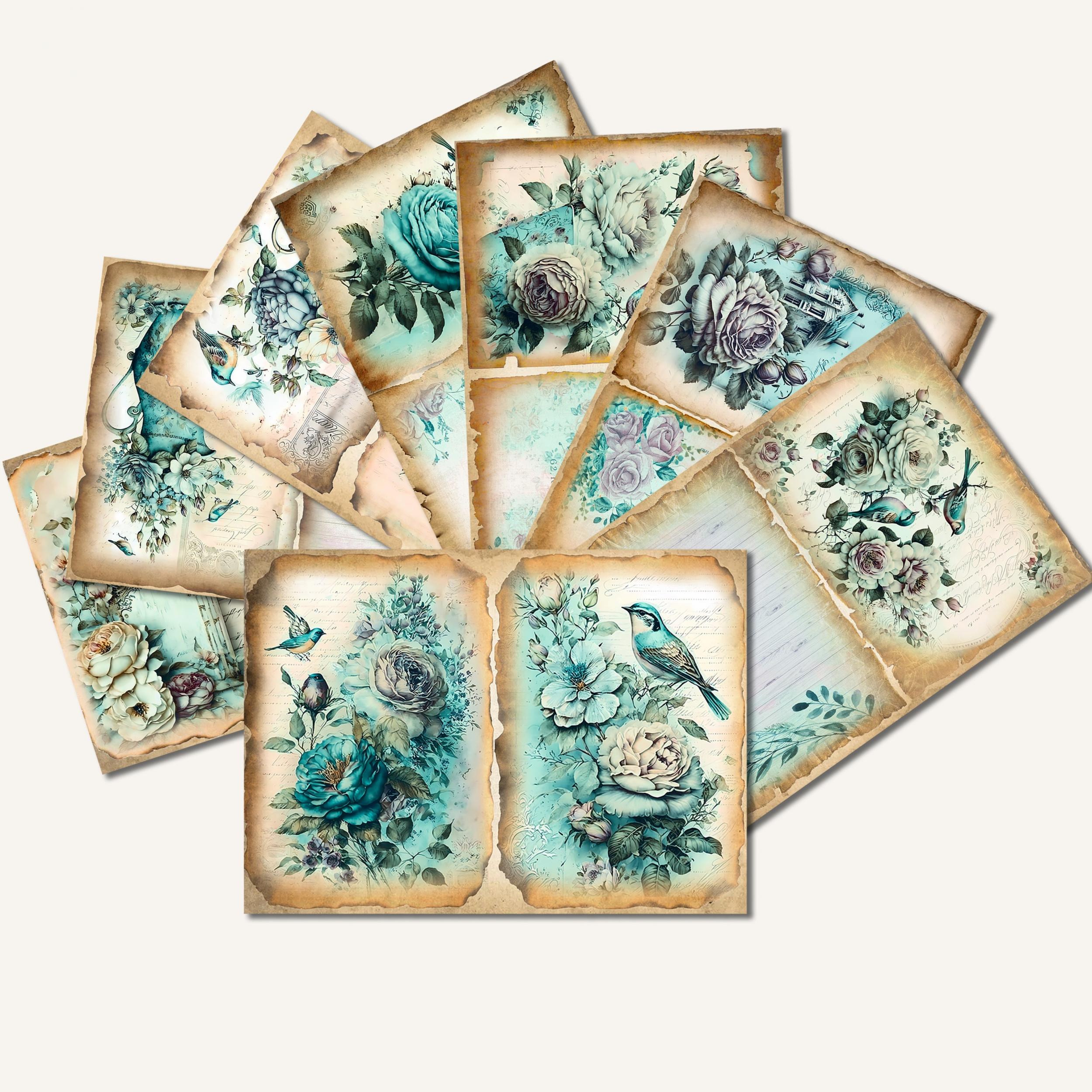 Vintage Animal Scrapbook Paper Pad - DIY Gift Wrap
