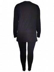  Women's Arrow & Slogan Print Tunic Top & Leggings Set
