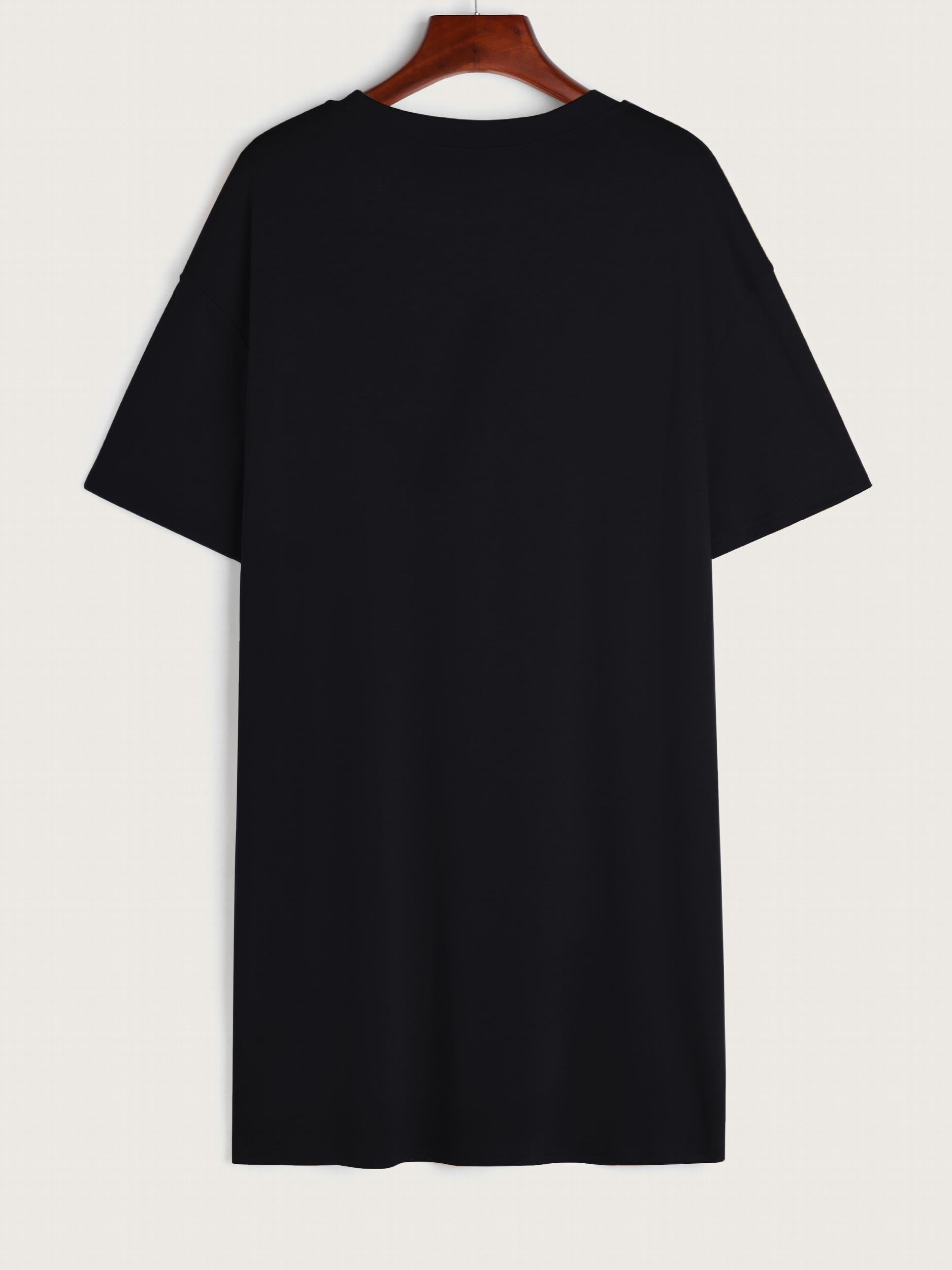  Casual Dress Women's Plus Sun Print Tee Dress