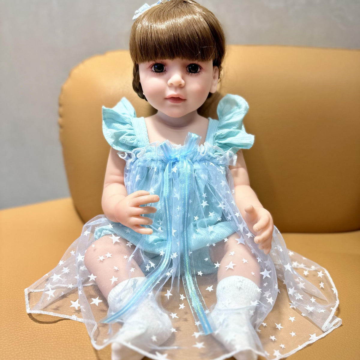 Silicone Realistic Baby Doll Girl Toy DIY Dressing Hair Styling