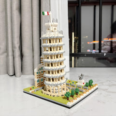 1649pcs Leaning Tower of Pisa Building Block Model 3D Puzzle Toy