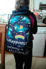 Women Unicorn Printed School Bags For Teenage Girls Shoulder Bags