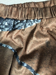  Marble Print High Rise Jogger Pants with Pockets