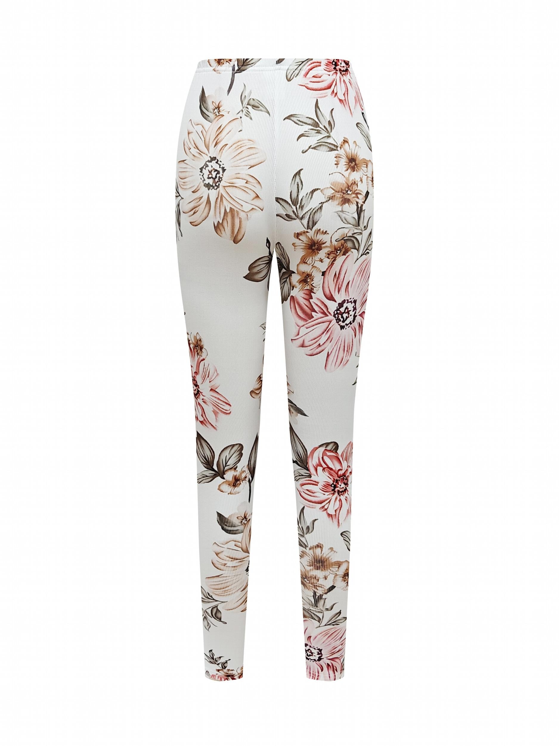 Floral Pattern Yoga Pants High Stretch Leggings