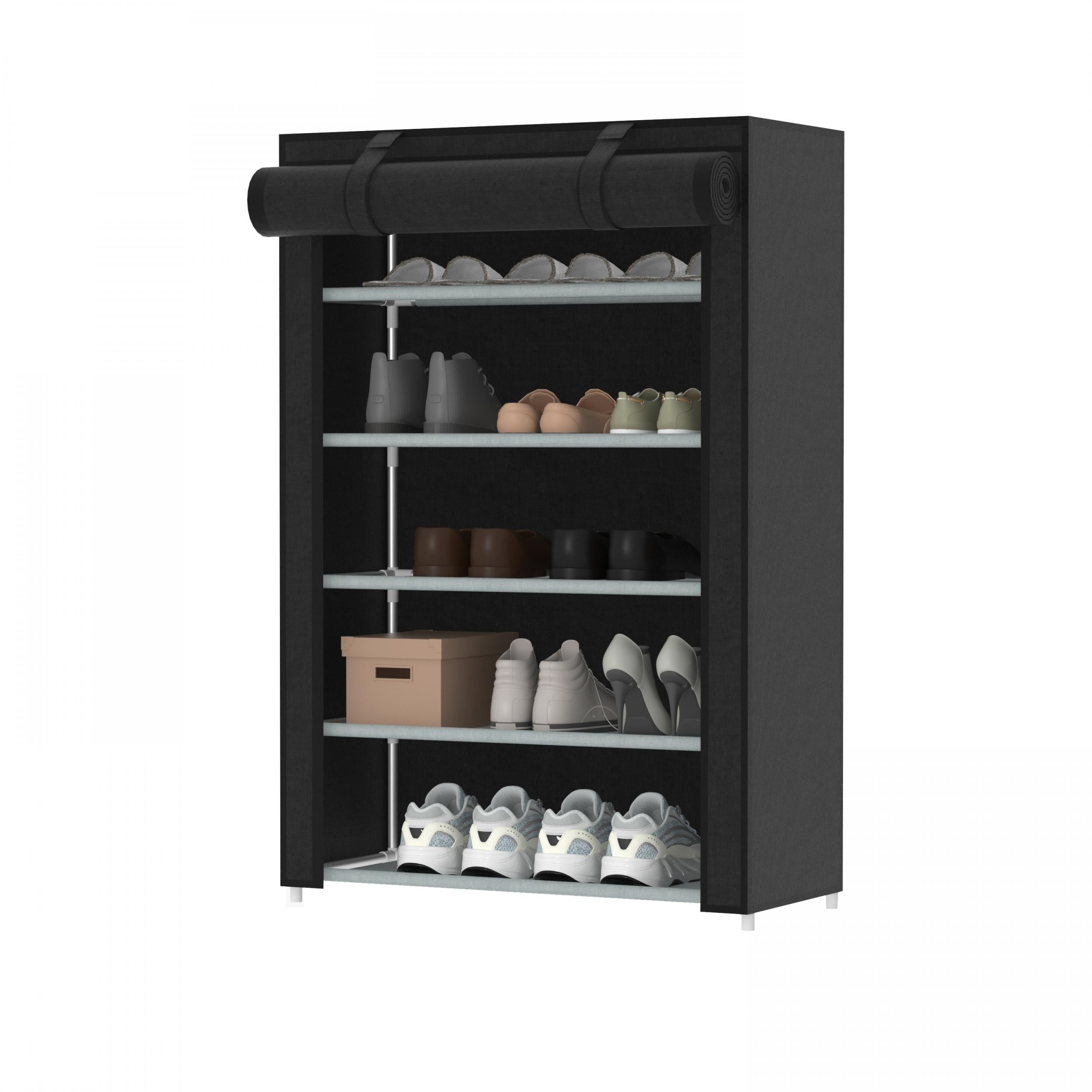 Portable Shoe Rack Foldable Shoe Organizer with Dustproof Cover