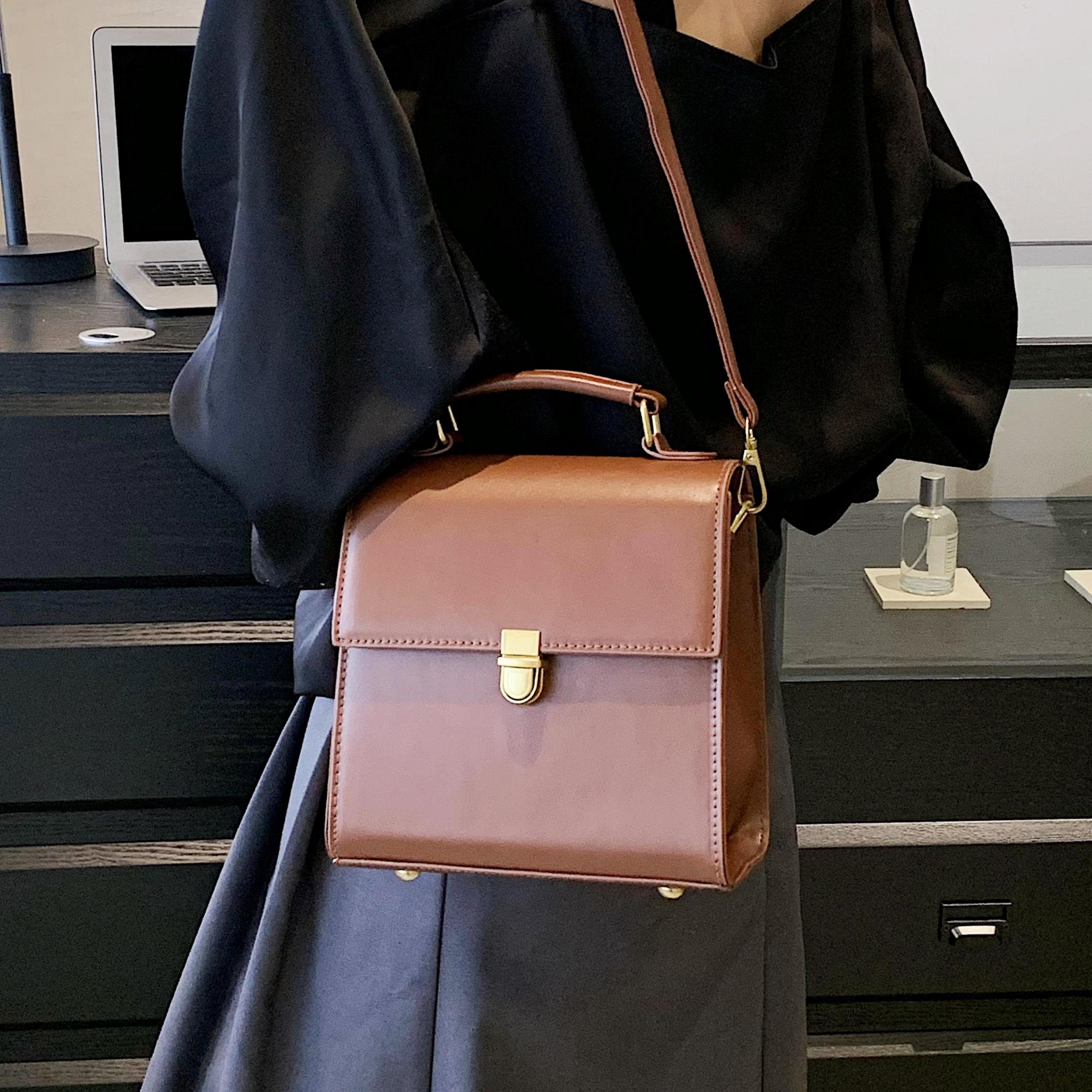 Mini Textured Handheld Backpack PU Leather Waterproof College Bag