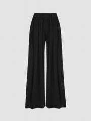  Wide Leg Trousers Elastic High Rise Stretch Pants