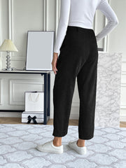  Corduroy High Rise Straight Leg Pants