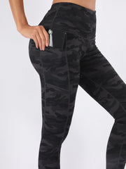 Women's Camo Print High Waist Leggings with Pockets