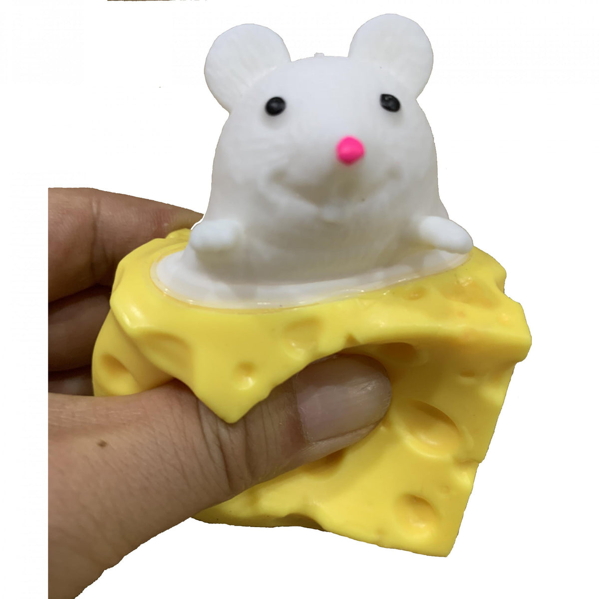 Squeeze Mouse Toy Cheese Cup Fun Fidget Toy for Kids & Adults