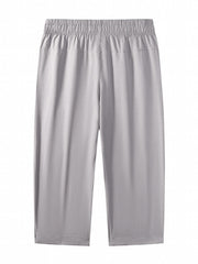 Boys Stylish Solid Jeans Cropped Pants Bottoms With Pockets