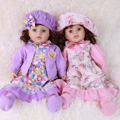 2 Pack Reborn Baby Dolls Soft Vinyl Head & Limbs 25" Fashionable Toy for Kids