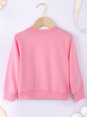 Girls Fun Print Crew Neck Sweatshirt Tops - Spring Fall Outfits