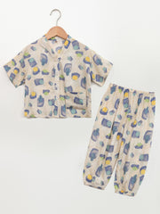 Girl's 2pcs Short Sleeve Pajama Set Multiple Colors